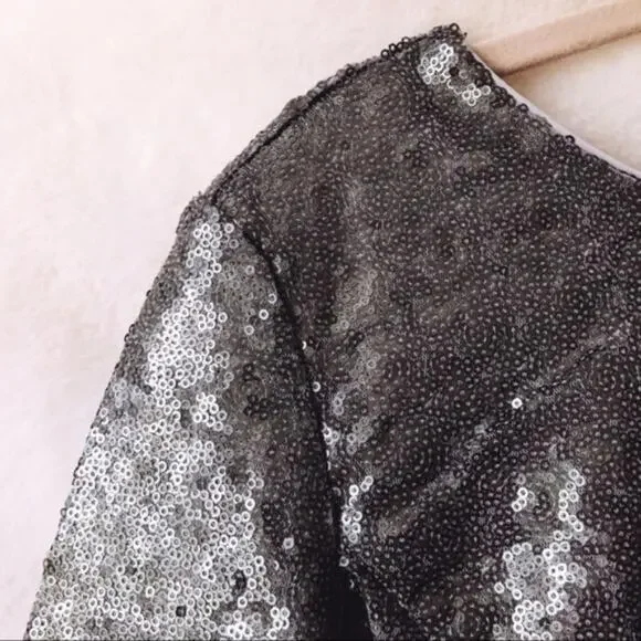 New York & Company Gray Sequin Sheath Dress - Picture 7 of 7